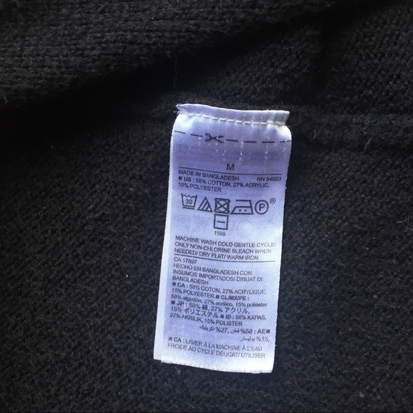 🟣 2/$10 Old Navy Open Front Cardigan - Black (M) - Picture 5 of 6